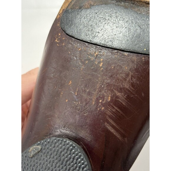 Chanel Square Toe Low Heel Black Leather Classic CC Logo Pumps EU Sz 35.5 5.5 - Picture 12 of 12